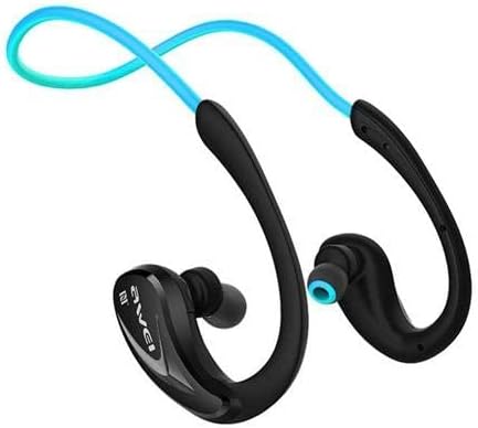 Close-up of Awei A880BL headset showing earbud and ear hook