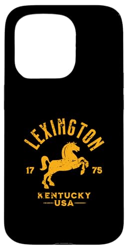 Lexington KY USA 乗馬 アンティーク調デザイン スマホケース iPhone 15 Pro 用