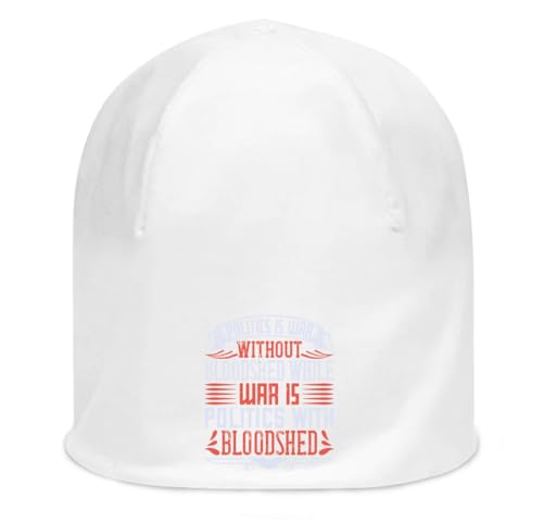 Bonnet en coton fin blanc unisexe de qualité supérieure avec broderie littéraire contrastée