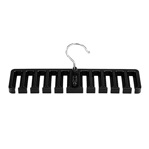ANGGREK Rotating Plastic Tie Belt Rack, Belt Rack Organizer, for Home for Wardrobe Closet Storage Accessory Organizers (Black)