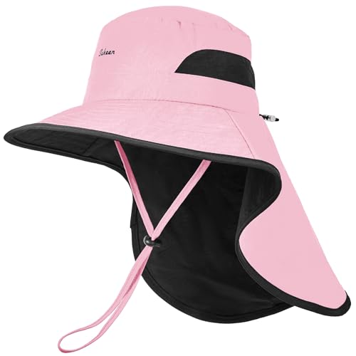 Sukeen Kids Sun Hats with Neck Flap for Girls Boys,Lightweight Kids Beach Hat Quick-Drying Fishing Hat for Outdoors