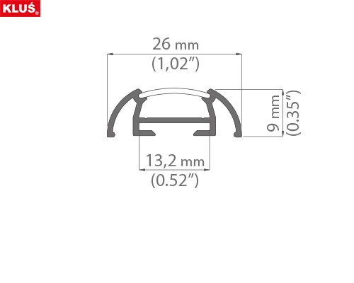 Profilo in alluminio anodizzato TOST per strisce a...