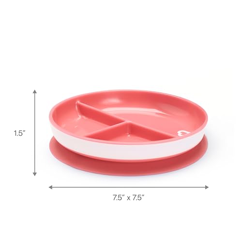 Munchkin Stay Put Suction Plates — 2-Pack Divided Sections, Pink/Purple — view 5