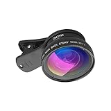 TEHAUX Handyobjektiv Set Verzerrungsfreies Weitwinkel und Makroobjektiv Professionelles Externes...