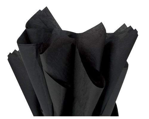Black Tissue Paper (100 Sheets) For Gift Wrapping, Packaging, Floral, Birthday, Christmas, Halloween, Diy Crafts And More 15" X 20" #TOP1