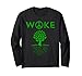 WOKE Peace Tree Roots Progressive Green Vegetariano Vegano Manga Larga