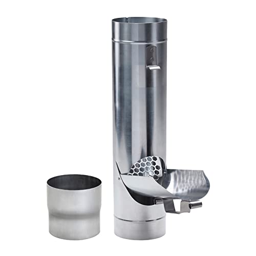 Fallrohrklappe Zink mit Sieb DN 87 inkl. Adapter Regenwasserklappe Regenrohrklappe zum Befüllen von Regentonnen, Regenfässer und kleineren Regenwassertanks.