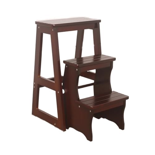 Tabouret de cuisine en bois massif au design compact et élégant