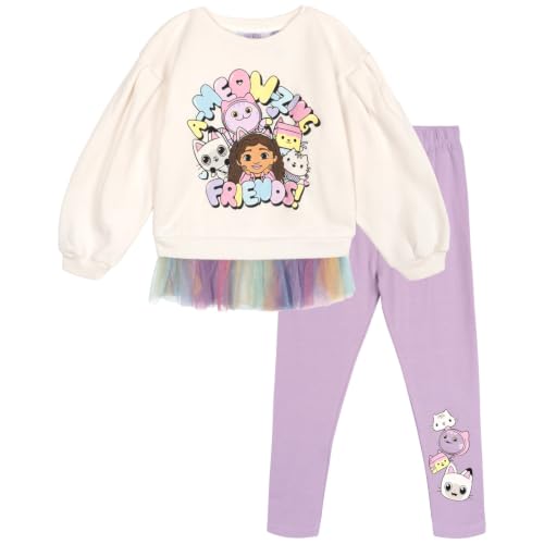 Image of DREAMWORKS GABBY'S DOLLHOUSE Girls Sweatshirt & Leggings Set Toddler to Big Kid Sizes (2T - 10-12)