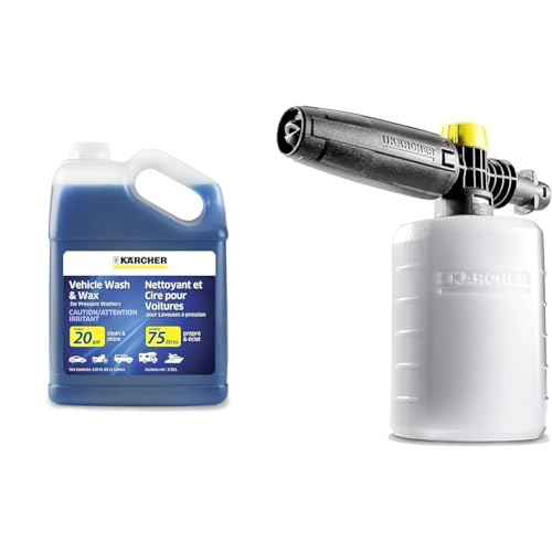 Kärcher Pressure Washer Car Wash Kit - Car Soap Concentrate, Foam Cannon Nozzle for K1-K5 Electric Washers