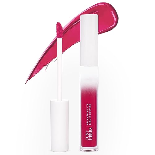 Image of Just Herbs Relaxed Matte Liquid Lipstick Lip colour for Women, Nourishing & Long Lasting Lipsticks 4 ml (Sweet Cranberry)