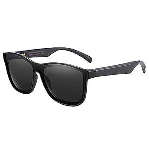 Smart Glasses Bluetooth-Audio Glasses with Speakers Music Glasses, Touch Voice Assistant, Blue Light Lenses, Hands Free Calling, Open Ear Sound Glass(Black)