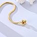 QIKAOLA Gold Bracelets for Pandora Charms Golden Snake Chain Bracelets for Women