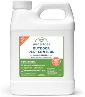 Wondercide - EcoTreat Outdoor Pest Control Spray Concentrate with Natural Essential Oils - Mosquito, Ant, Roach, and Insect Killer, Treatment, and Repellent - Safe for Pets, Plants, Kids - 32 oz