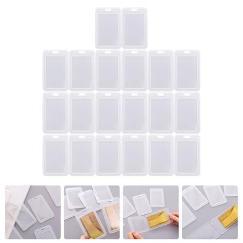 Porte-badge plastique transparent avec couvercle rabattable solide - 7