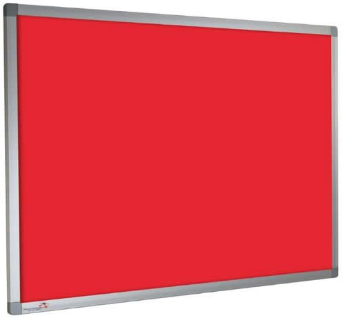 Charles Twite Noticeboard Class 1 Aluminium Framed 900mm x 600mm, Geranium Red
