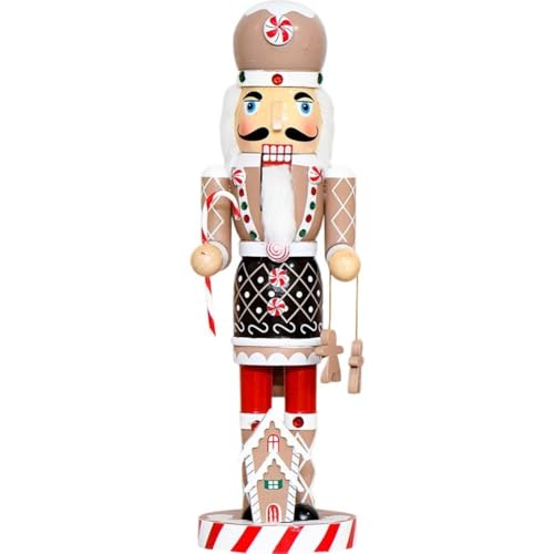 Ppmter Christmas Nutcracker Ornament Wooden Soldier Figurine Decorations Nutcracker Figure Desktop Ornament for Christmas Decoration