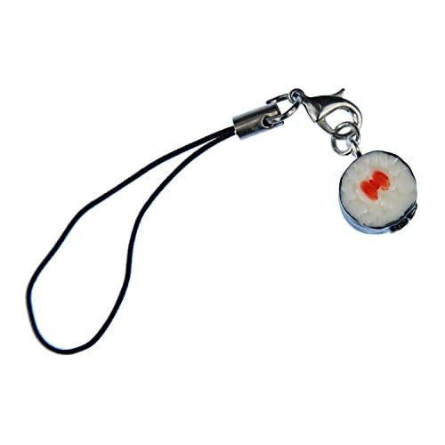 Miniblings Sushi Handyanhänger Handyschmuck Fisch japanisch Essen Sushi Maki- Handmade Modeschmuck I Anhänger Handyschmuck Schlüsselanhänger