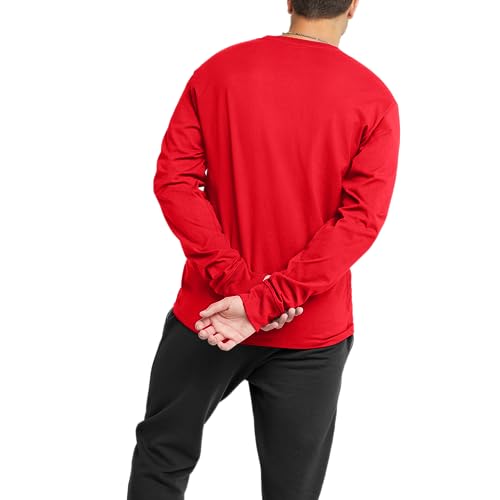 Image of Champion Men's Classic Long Sleeve T-Shirt, Standard Fit, C Logo, Available in Regular and Big & Tall