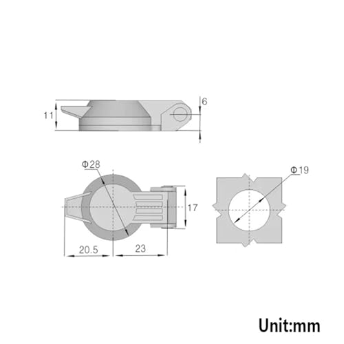 Capuchon en alliage de zinc robuste pour serrure de meuble 1pc