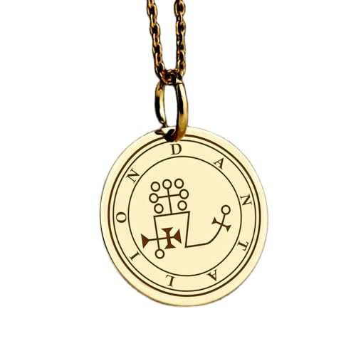 Collier sceau Dantalion en argent plaqué or, le bijou qui ne ternit pas