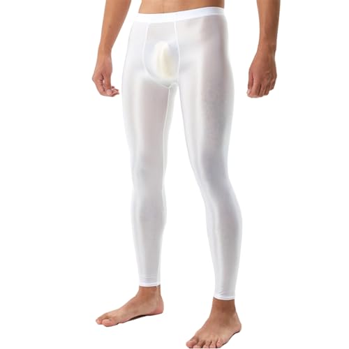 Mens Pantyhose Glossy Sexy Leggings Sissy Underwear Body Shapers Pants See Through Tights