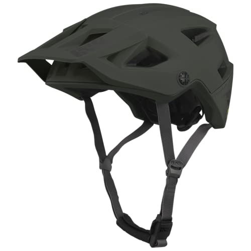 O'NEAL | Knieprotektor | Mountainbike MTB Downhill | Leichtgewichtig & atmungsaktiv, Kunststoff in Carbon-Look, EU 2016/427 | Trail FR Carbon Look Knee Guard | Erwachsene | Schwarz Weiß | Größe L 4 IXS Trigger Am MIPS Mountainbike/E-Bike/Cycle Helm, Grau (Graphit), ML