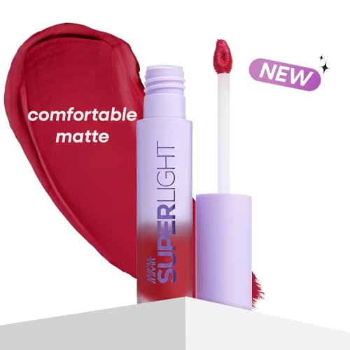 Image of Nykaa Superlight Lip Cloud Airy Mousse Matte Liquid Lipstick for Lip & Cheek (Crimson Cosmo)