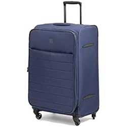 Maletas Unit BIBA | Maleta de Viaje Tipo Trolley, Maleta Mediana Lila G LG24, Asa Trolley, Cierre con Cremallera, Poliéster, Color Azul Navy