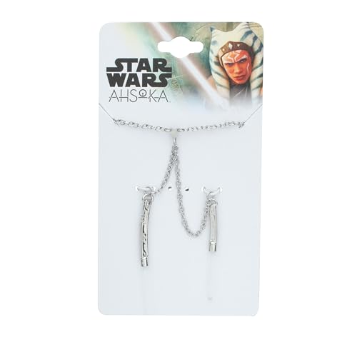Star Wars Couples Necklace – Ahsoka Double Lightsaber Pendant | Girls Star Wars Necklace, Jewelry Necklaces, Silver Chains3