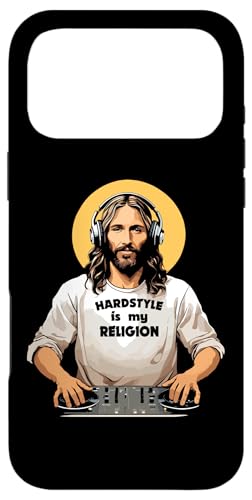 Custodia per iPhone 17 Pro Max Techno Merch HARDSTYLE IS MY RELIGION Jesus Hardstyle