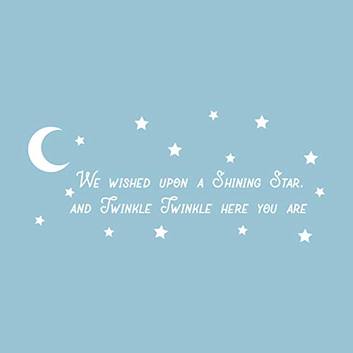 Vinilo Decorativo de Pared Texto Estrella Blanca 11x25 in miniatura 4
