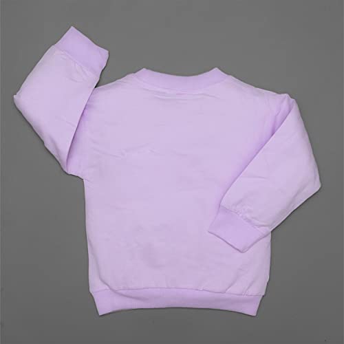 Image of Bold N Elegant Kid's Full Sleeve Unicorn Print Prewinter Cotton Round Neck Sweatshirt Pullover Tee For Infant Toddler Baby Girl's Kids