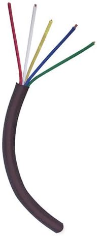 Thermostat Wire - 18/5 250FT Solid Copper 18 Gauge 5 Conductor Power Circuit Cable for Heating & air Conditioning Equipment, doorbells and Other Indoor/Outdoor Low Voltage Applications Use
