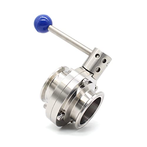 Vanne tri-clamp 76mm en acier inoxydable SS304 finition polie miroir et joint sanitaire - 7