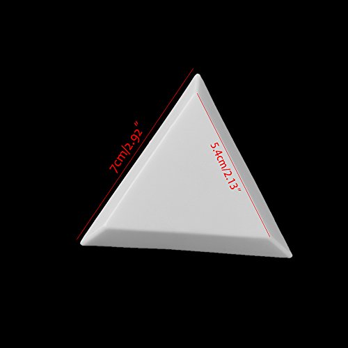 10Pcs White Plastic Triangle Tray Nail Art Rhinestones Gems Crystal Beads Sorting Tray Manicure Tool #TOP5