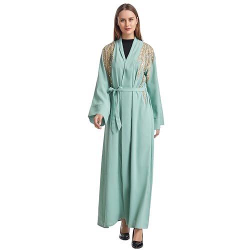 Vêtements arabes et abaya robe de prière islamique avec ceinture