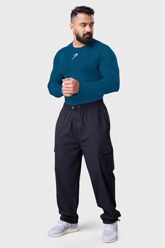 Image of FUAARK Men's Full Sleeve Compression T-Shirt - Athletic Base Layer for Fitness, Cycling, Training, Workout, Tactical Sports Wear