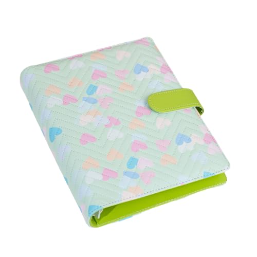 Album fotografico a 160 tasche con 6 anelli, copertina in pelle, grande capienza, 7,6 cm, organizer per carte con tasca trasparente per carte di credito, libro per collezione di foto