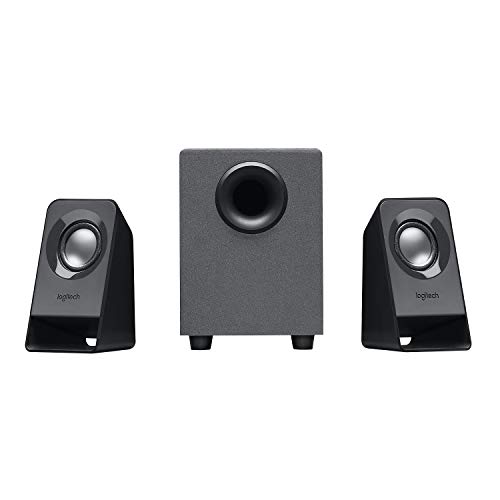 Caixa de som Multimidia Logitech Z211 com Sistema 2.1 e conexão 3,5mm - Preto