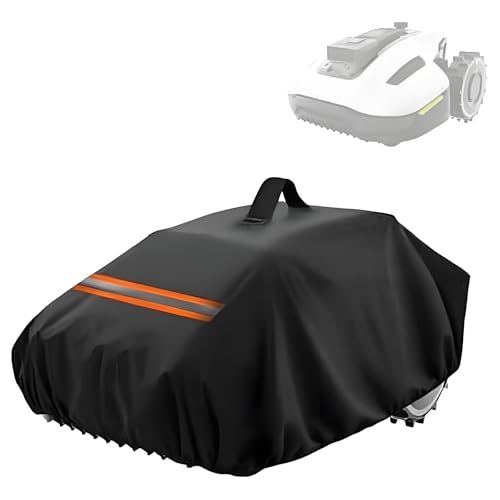 Robotic Lawn Mower Cover for Lymow One Plus 5A 2026, 600D Heavy Duty Oxford Fabric Water Resistant Cover for Automatic Robot Lawn Mowers, Windproof Outdoor Protection,A