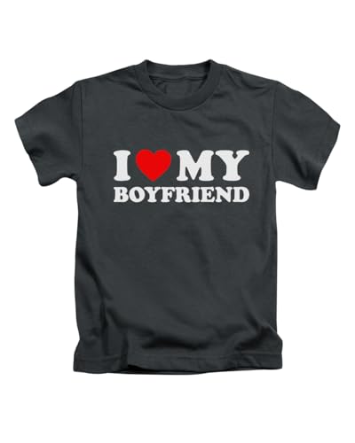New Spirit Original Camiseta unisex divertida "I Love My Boyfriend", Negro, 46