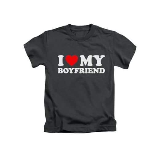 New Spirit Original Camiseta unisex divertida "I Love My Boyfriend", Negro, 46