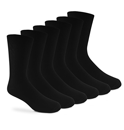Jefferies Socks Mens Cable Pattern Nylon Dress Crew Socks 6 Pair Pack