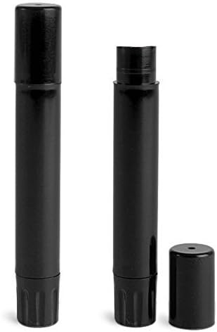 Lip Balm Tubes, Black Slim Line Tubes - Set of 12