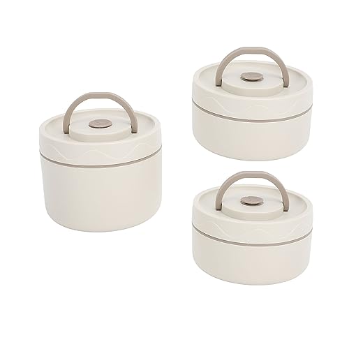 Elprico Conjunto de Contenedor de Almuerzo de Comida Aislado Portátil, Conjunto de Caja de Almuerzo Térmica, para Adultos Niños Trabajo Escolar, 304 Acero Inoxidable Mantener (2 caja) (3 caja)