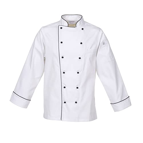 Chef Works Casaco masculino Newport Executive Chef, Branco, XXG