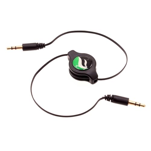 Cable Auxiliar Retráctil 3.5mm para Audio Stereo Negro miniatura 1