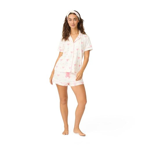 PJ Salvage Women's Tini Time 2-Piece Short-Sleeve Pajama Set with Headband