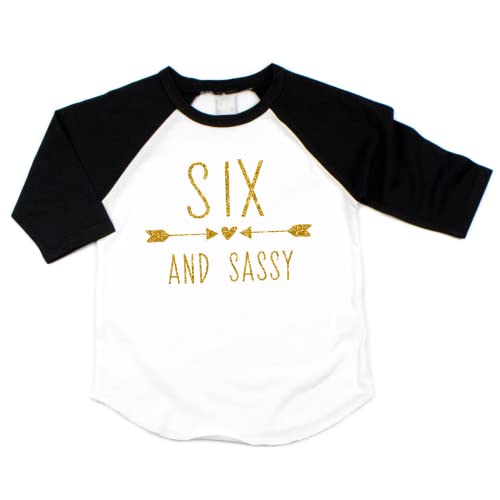 Image of Bump and Beyond Designs 6 Year Old Birthday Shirt Girl Sixth Birthday Outfit